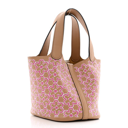 Hermes Swift Micro Lucky Daisy Picotin Lock Chai Rose White 2 of 10