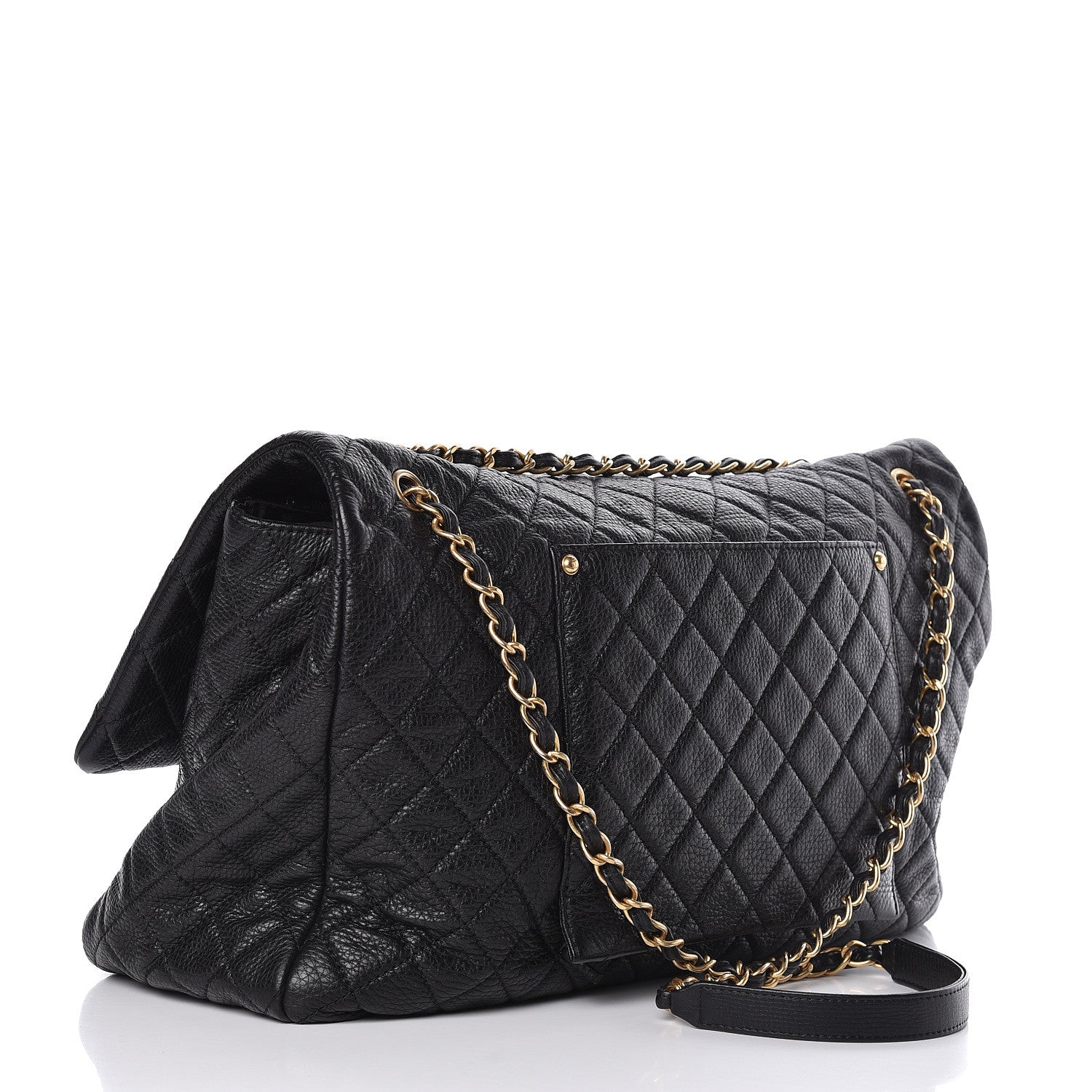 Chanel Calfskin Quilted XXL Travel Flap Bag Black 3 of 11