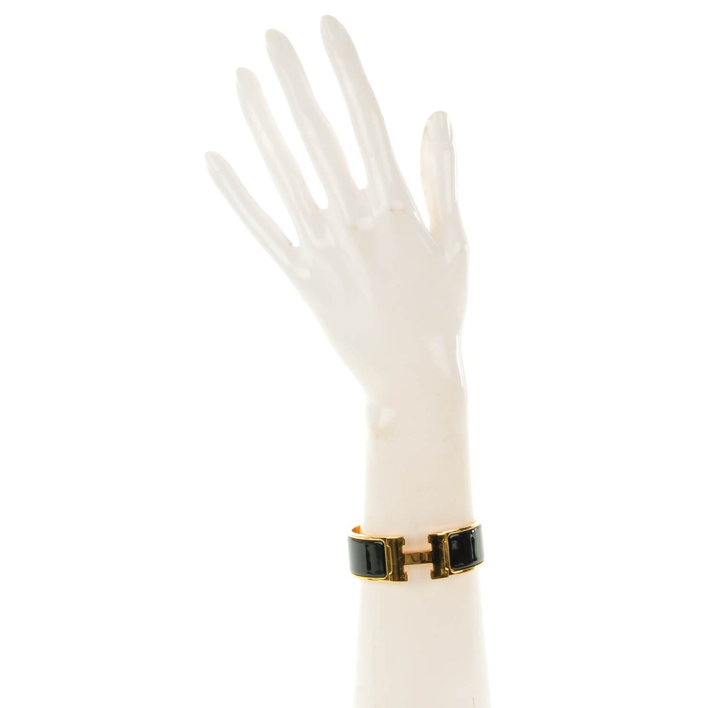 Enamel Wide Clic Clac H Bracelet PM Black