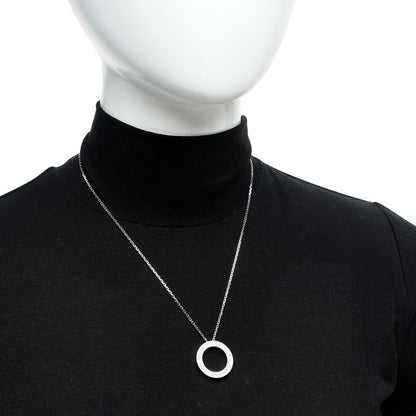 Cartier 18K White Gold Diamond LOVE Paved Necklace 2 of 6