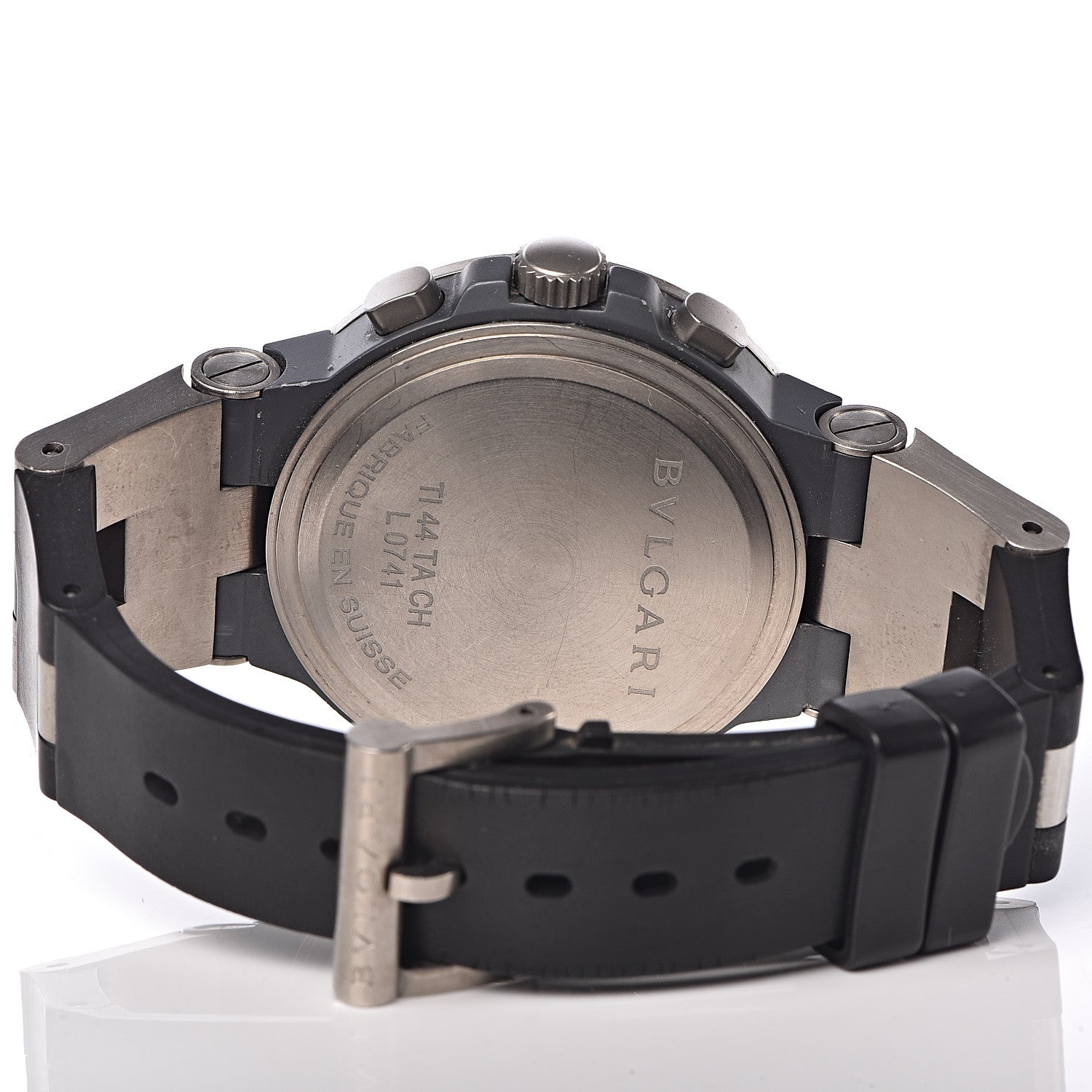 Bulgari Titanium Rubber 44mm Diagono Chronograph Automatic Watch Black 6 of 7