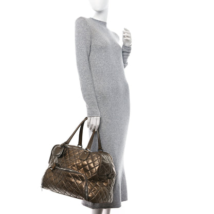 Chanel Metallic Calfskin Paris New York Duffel Bag Bronze 2 of 14