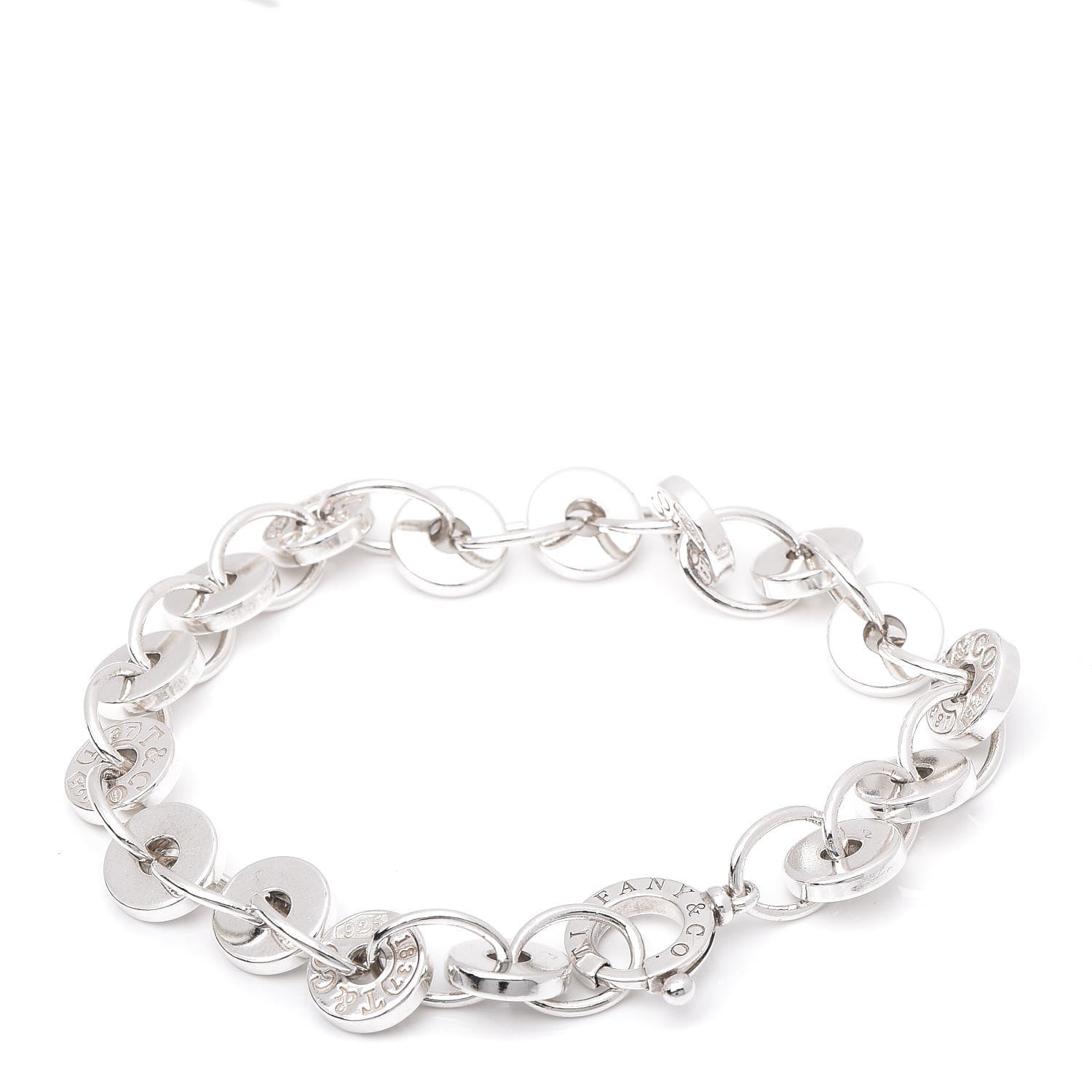 Tiffany Sterling Silver 1837 Circle Bracelet 3 of 5