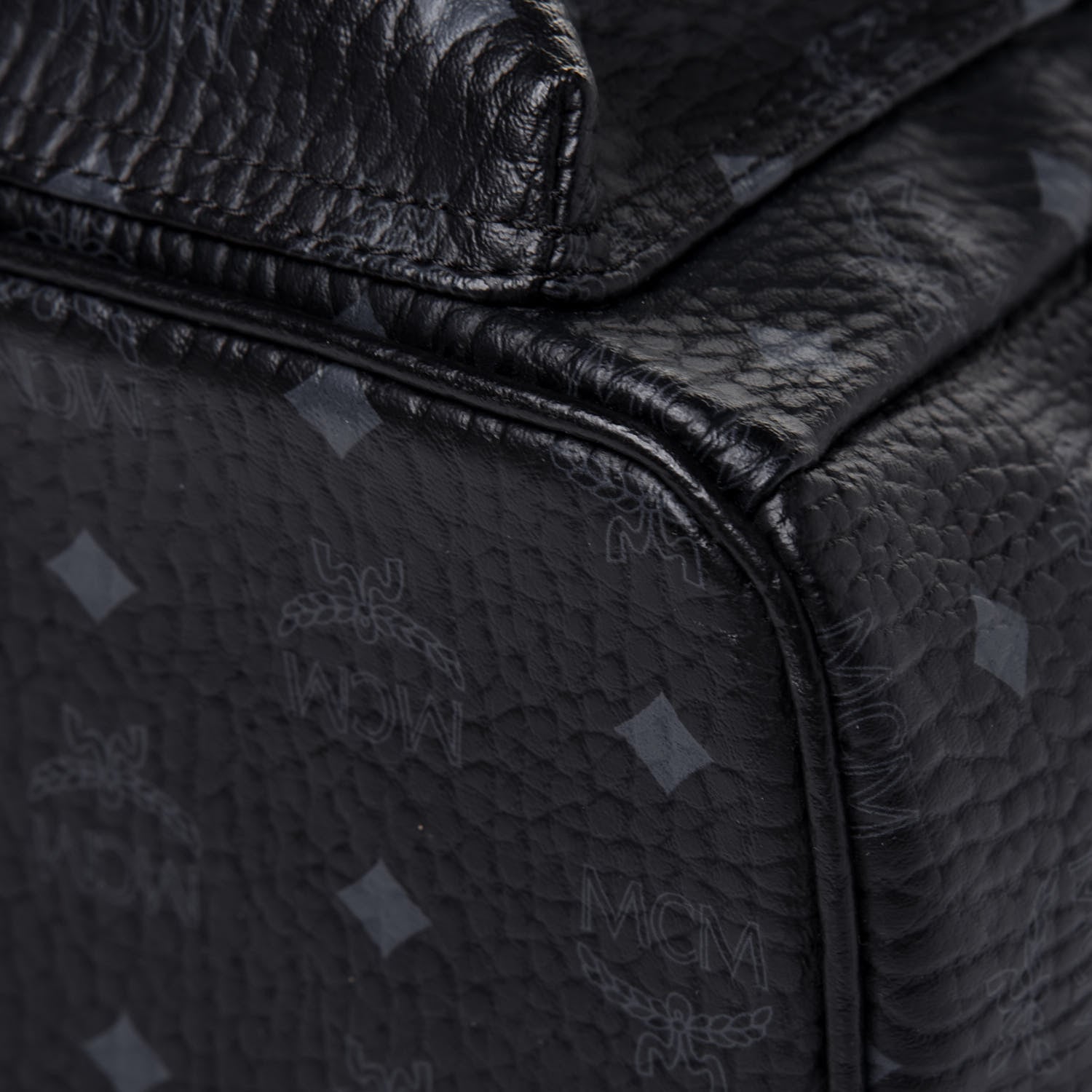 MCM Visetos Small Side Stud Stark Backpack Black 11 of 16