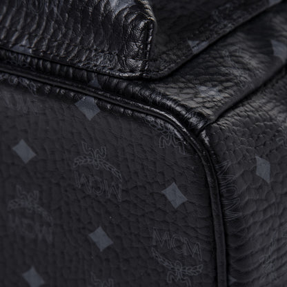 MCM Visetos Small Side Stud Stark Backpack Black 11 of 16
