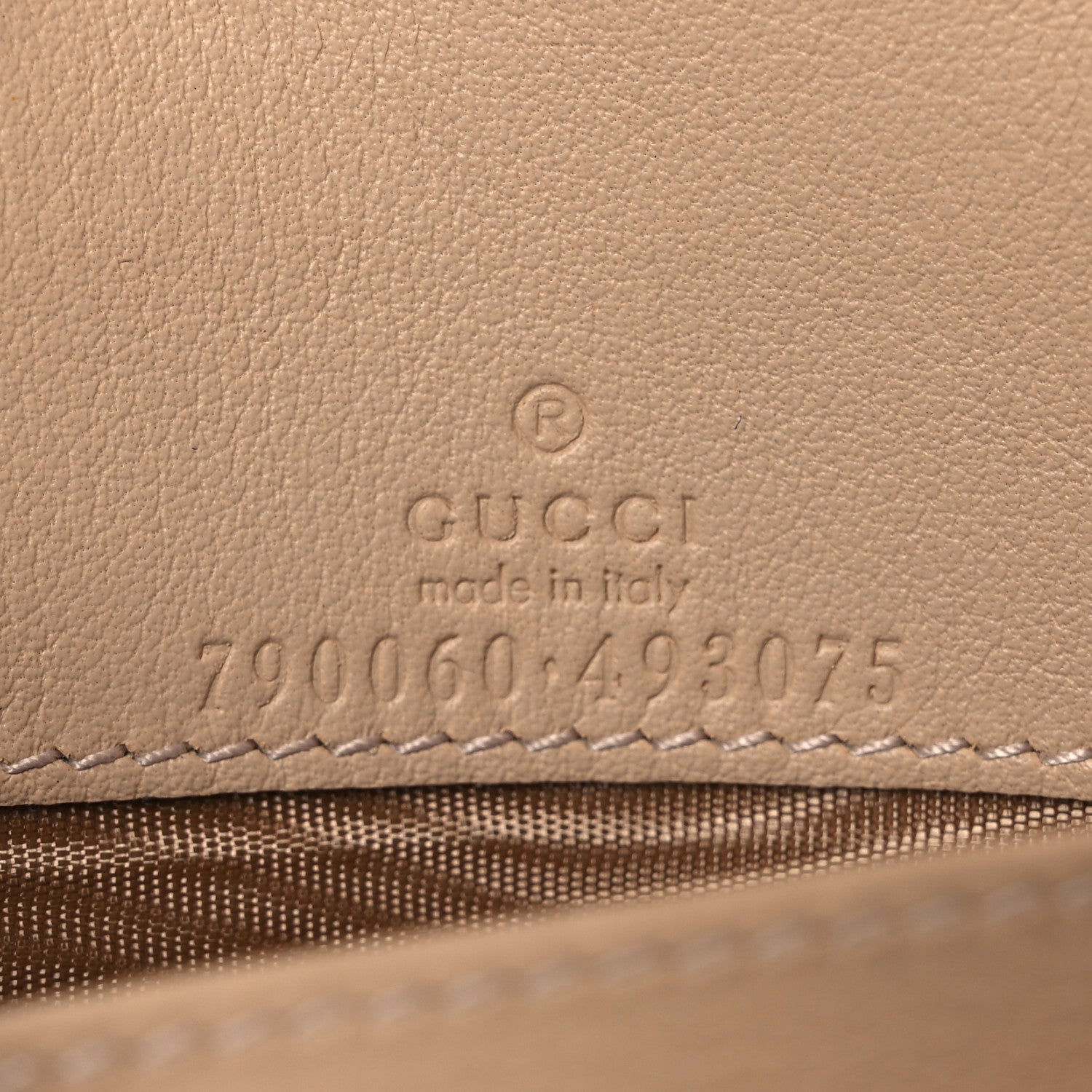 Gucci GG Supreme Monogram Textured Dollar Calfskin Mini GG Marmont Chain Wallet Souffle Rose 6 of 9