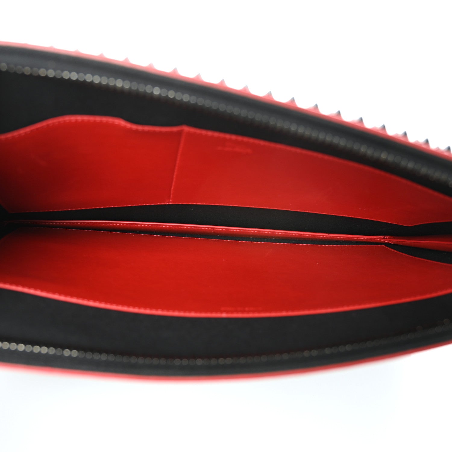 Christian Louboutin Calfskin Spiked Large Trictrac Portfolio Bag Black 4 of 7