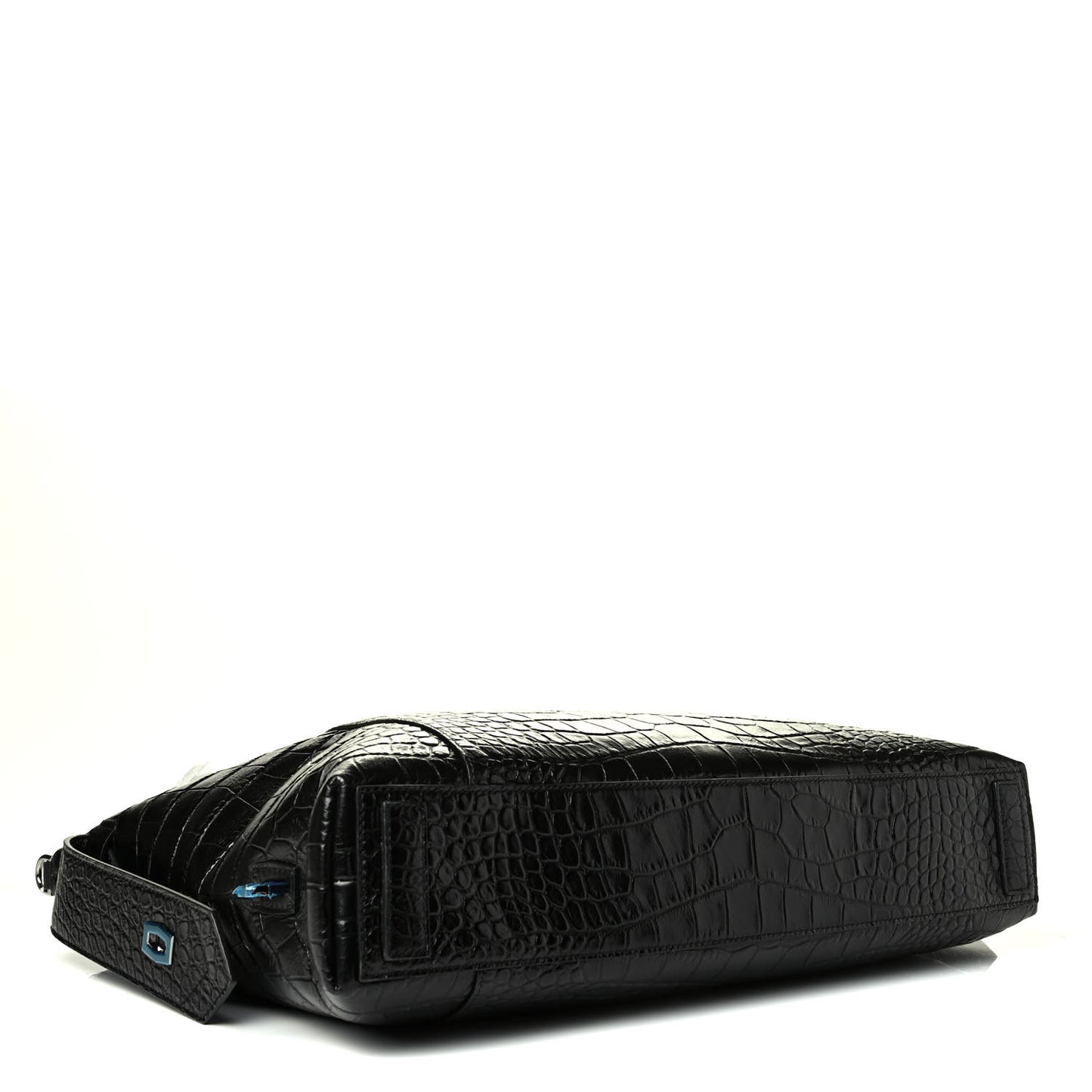 Calfskin Crocodile Embossed Medium Soft Antigona Black