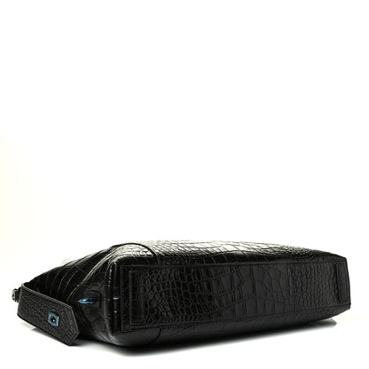 Givenchy Calfskin Crocodile Embossed Medium Soft Antigona Black 3 of 7