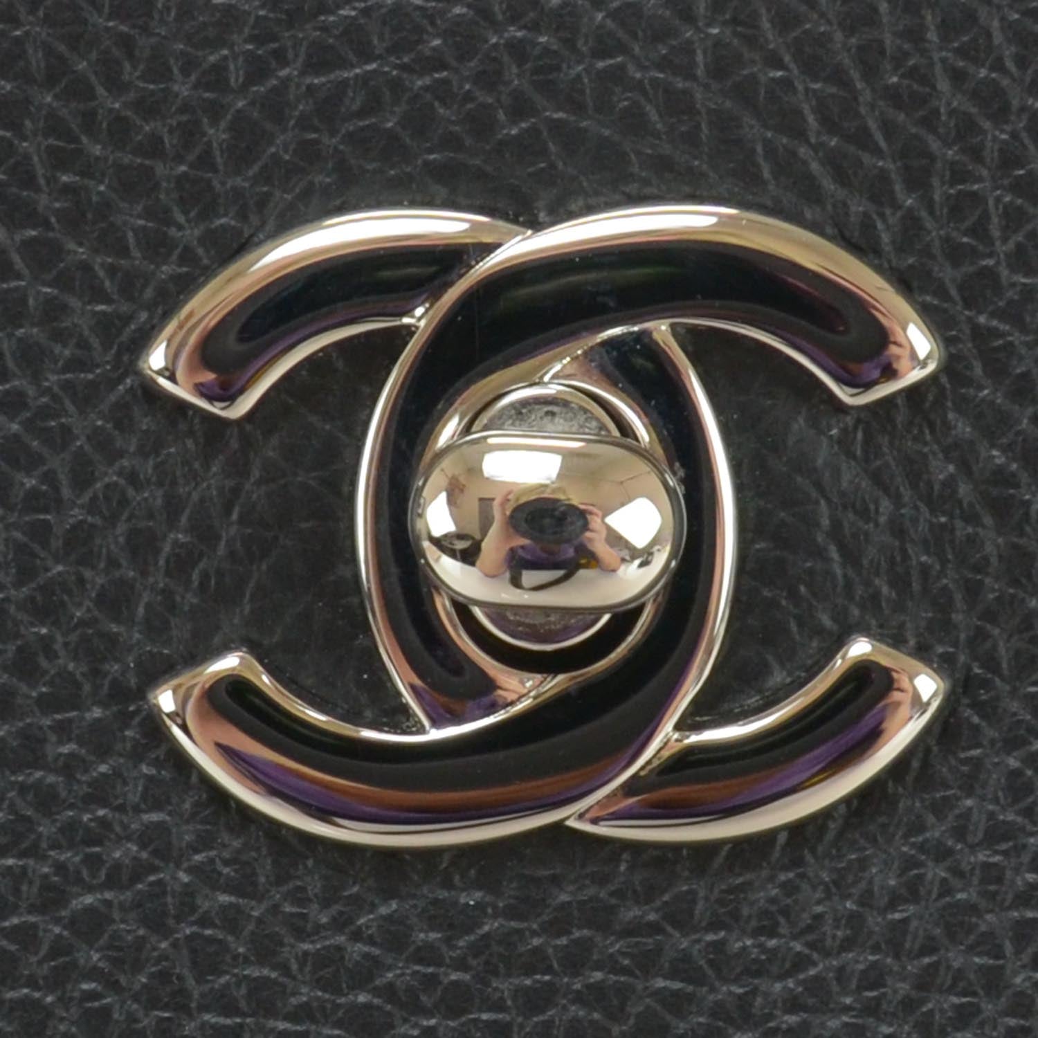 Chanel Calfskin Tall Cerf Tote Black 5 of 10
