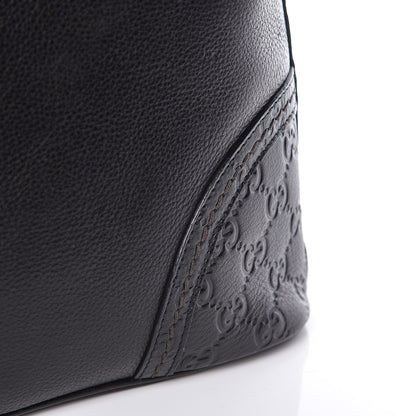 Gucci Pebbled Calfskin Guccissima Trim Medium Signoria Hobo Black 15 of 17
