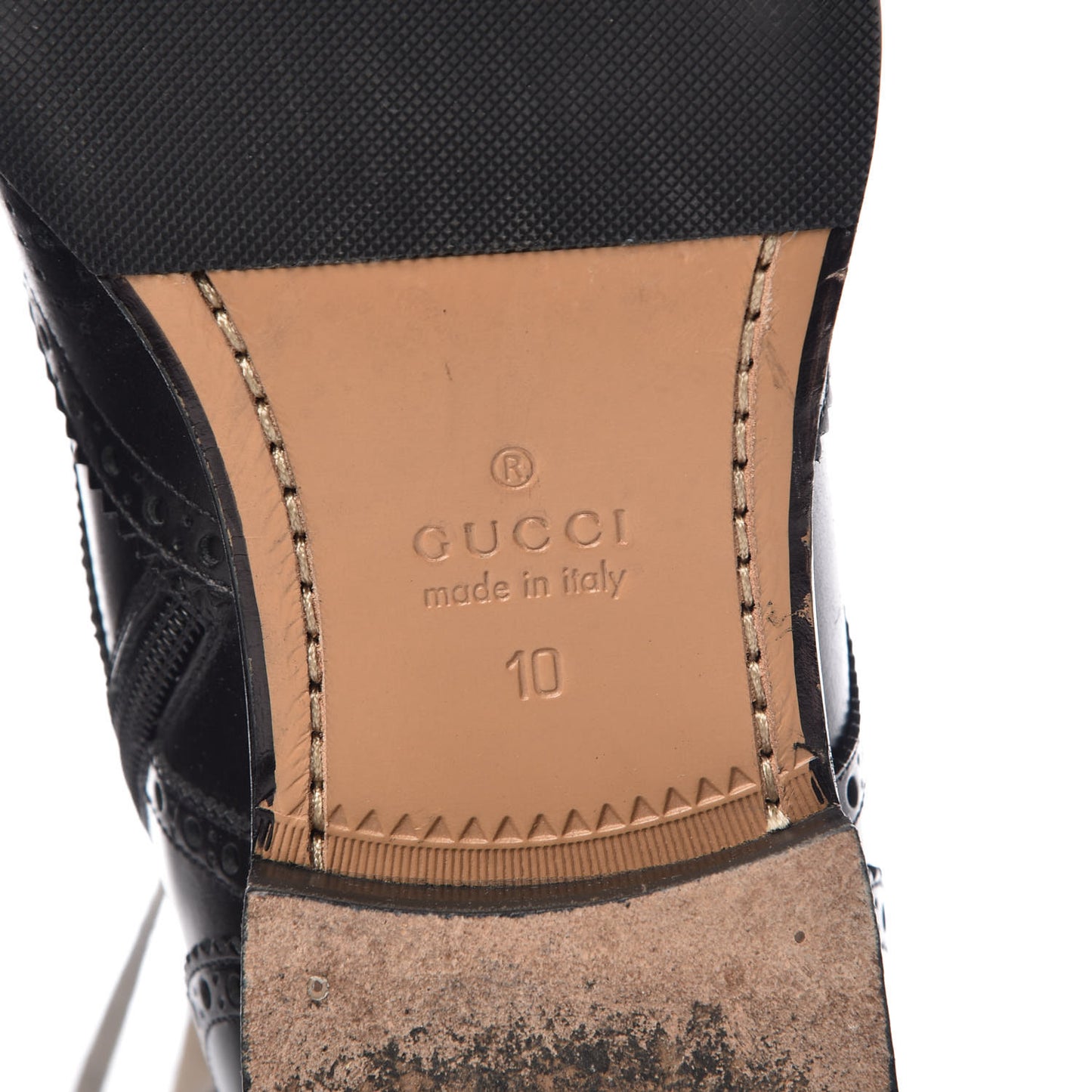 Calfskin Mens Queercore Brogue Wingtip Boots 10 Black