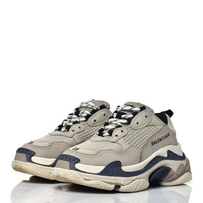 Balenciaga Fabric Mesh Womens Triple S Sneakers 35 Beige Black 3 of 8