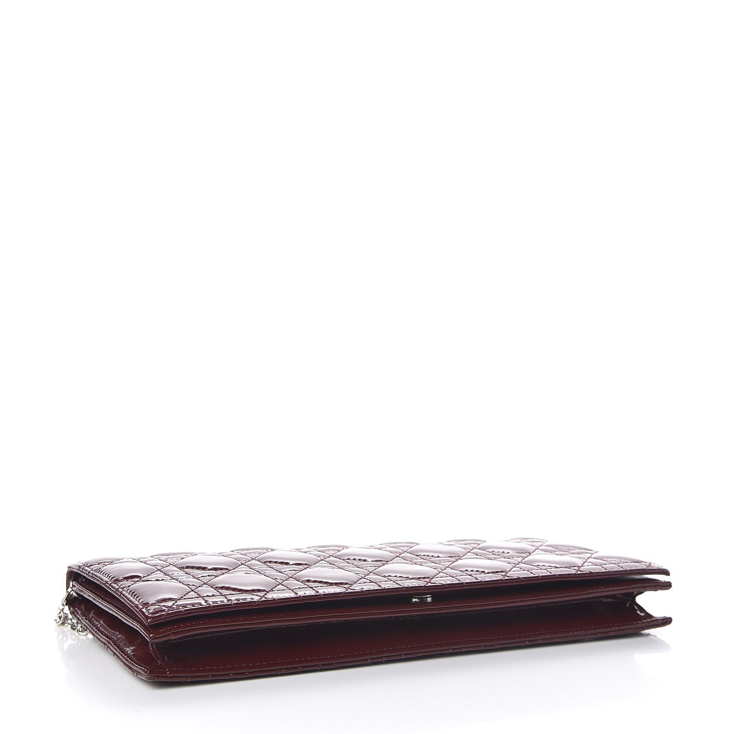 Christian Dior Patent Cannage Lady Dior Convertible Clutch Bordeaux 4 of 11