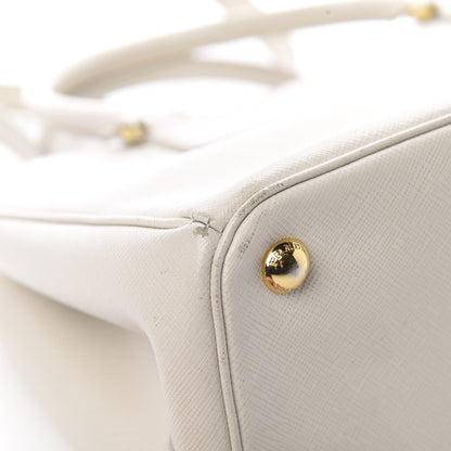 Prada Saffiano Small Galleria Double Zip Tote Talco 15 of 23