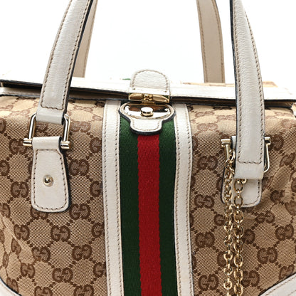 Gucci Monogram Web Treasure Boston Tote Off White 8 of 10