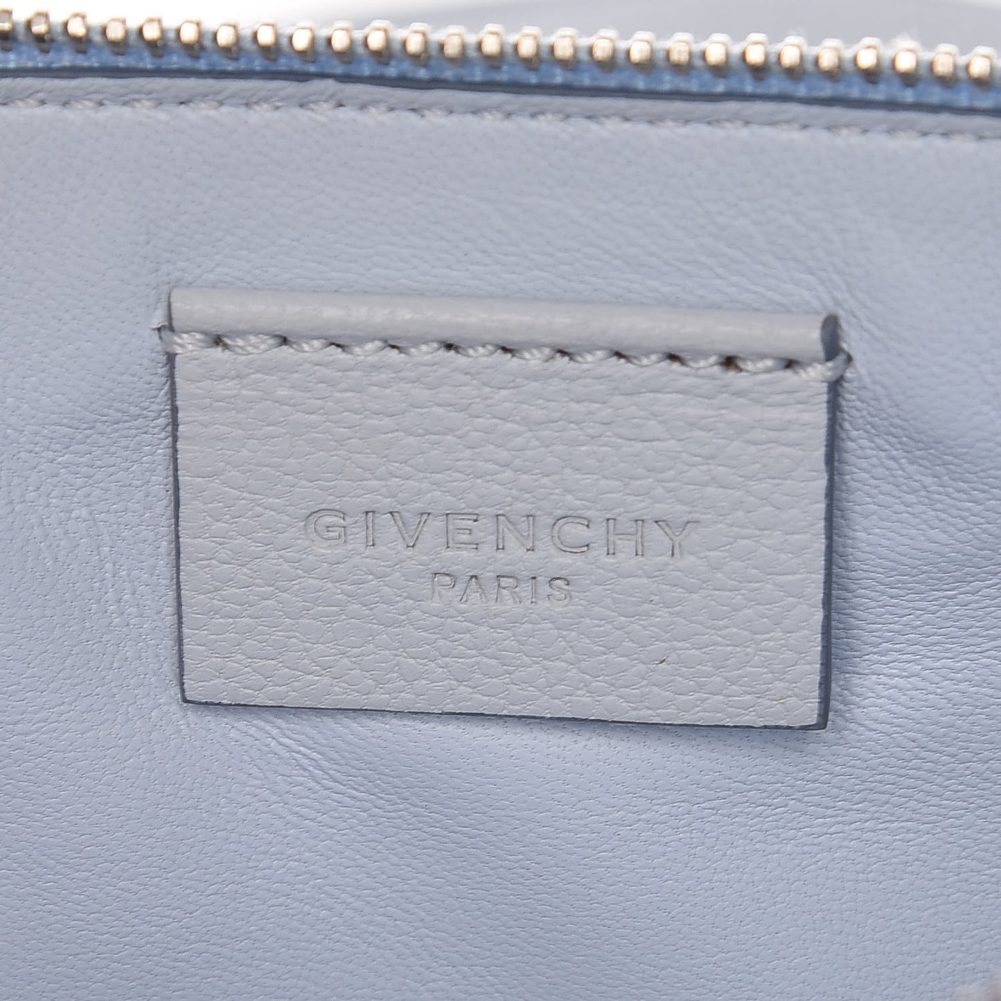 Grained Goatskin Antigona Crossbody Baby Blue