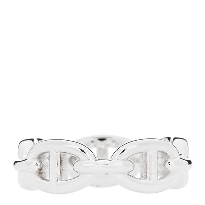 Hermes Sterling Silver PM Chaine d'Ancre Enchainee Band Ring 57 8 3 of 9