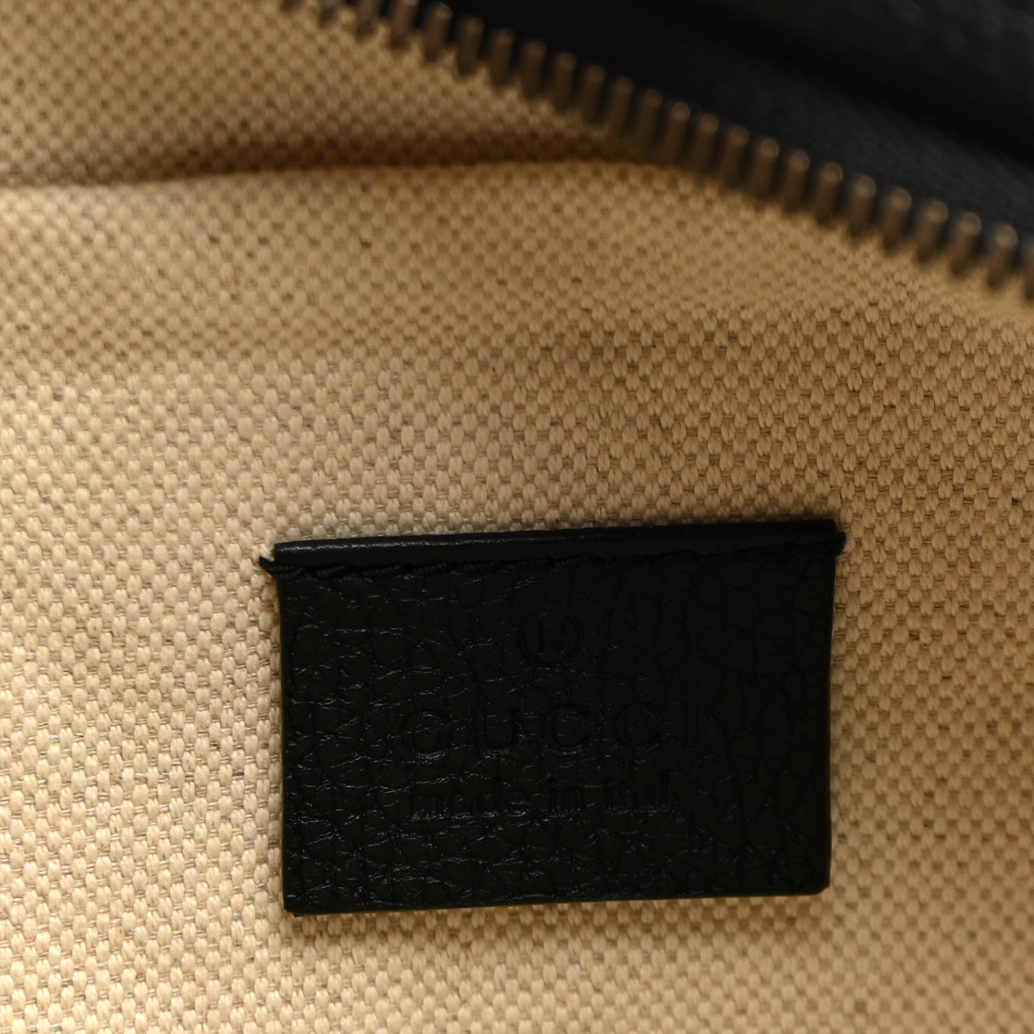Gucci Grained Calfskin Logo Belt Bag Black 5 of 9