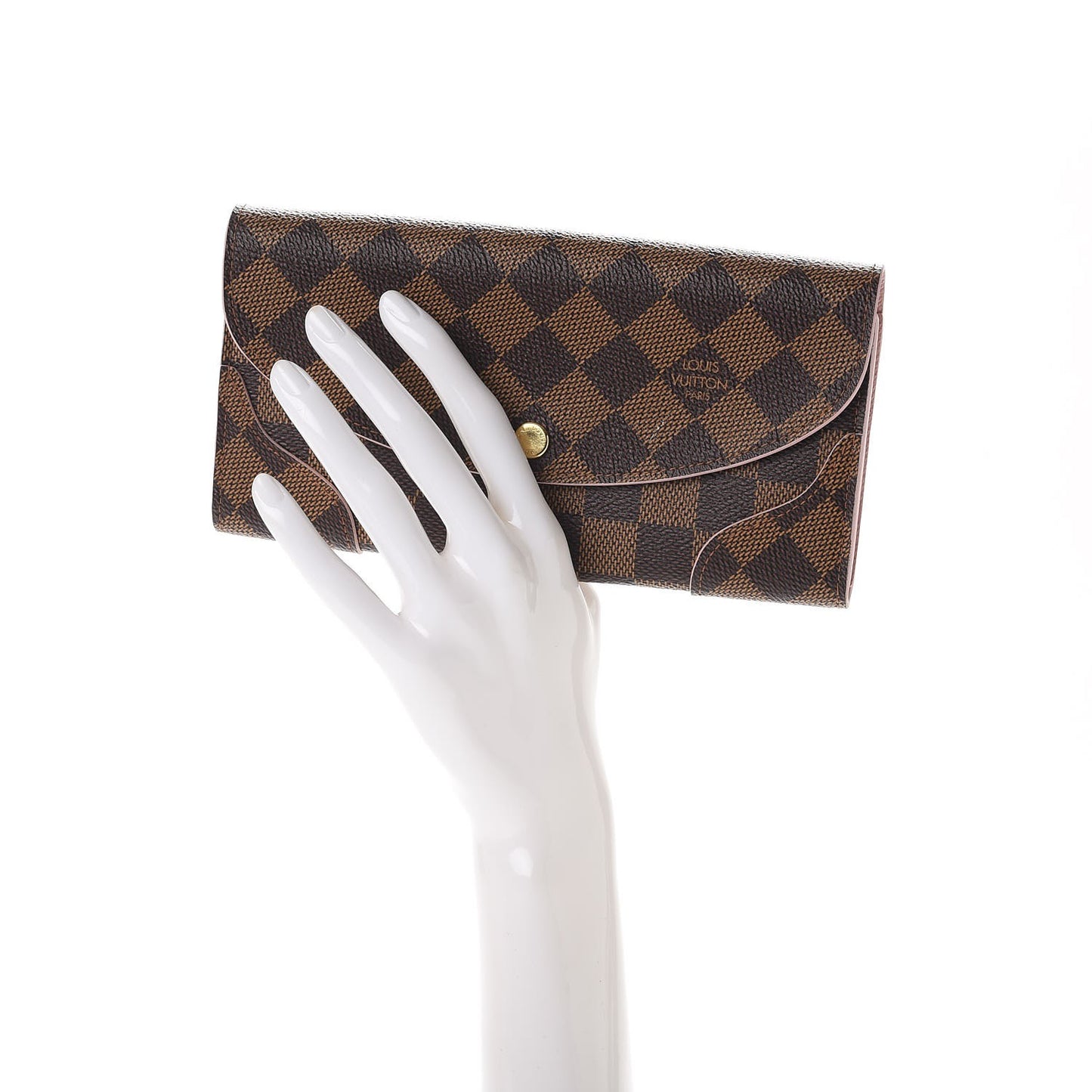 Damier Ebene Caissa Wallet Rose Ballerine