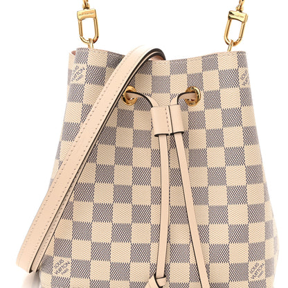 Louis Vuitton Damier Azur Braided Neonoe BB Pink 8 of 10
