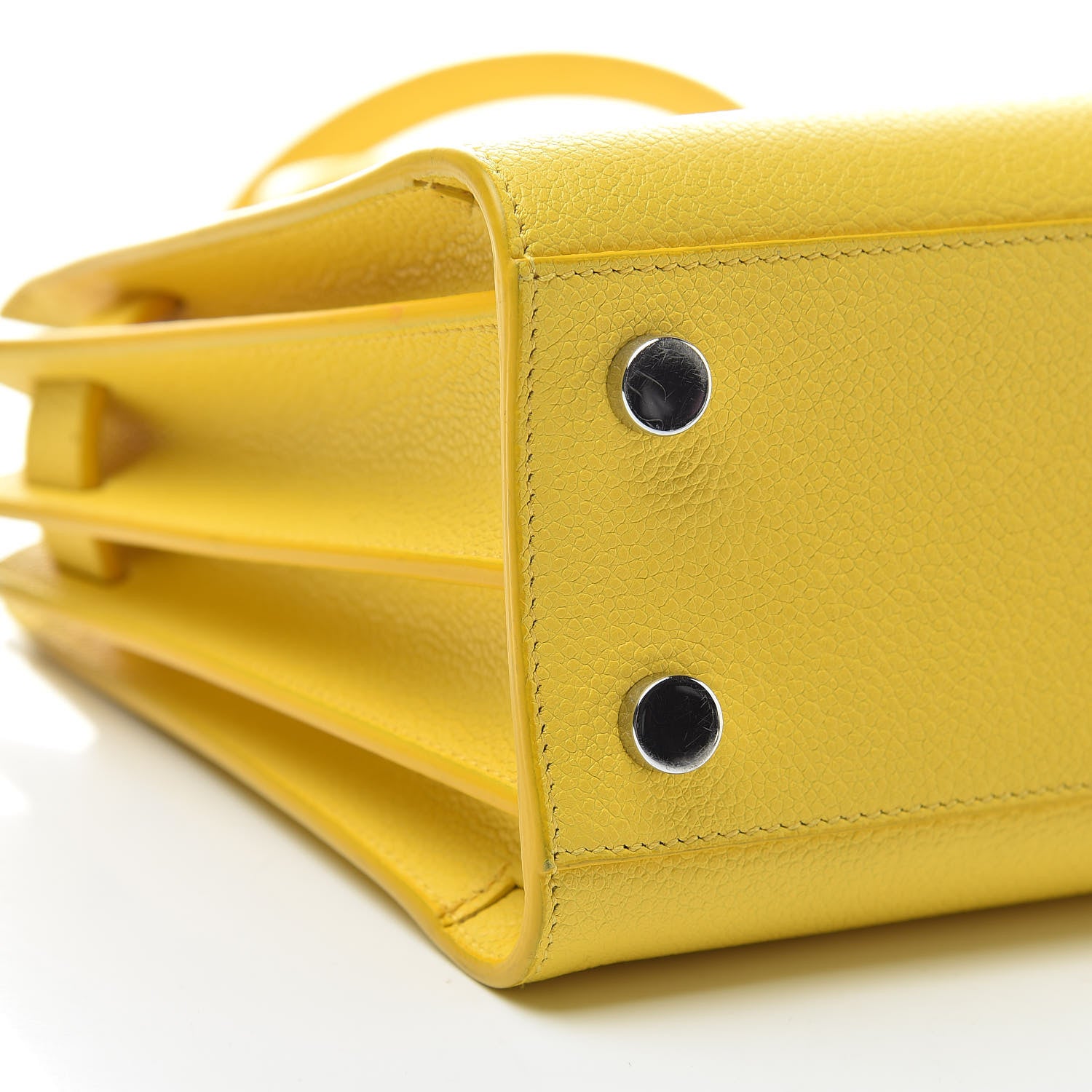 Saint Laurent Grained Calfskin Nano Sac De Jour Jaune 9 of 11