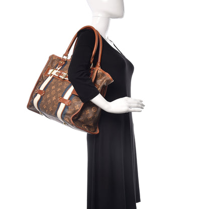 Louis Vuitton Monogram Rayures Tisse Sac GM Blue 2 of 26