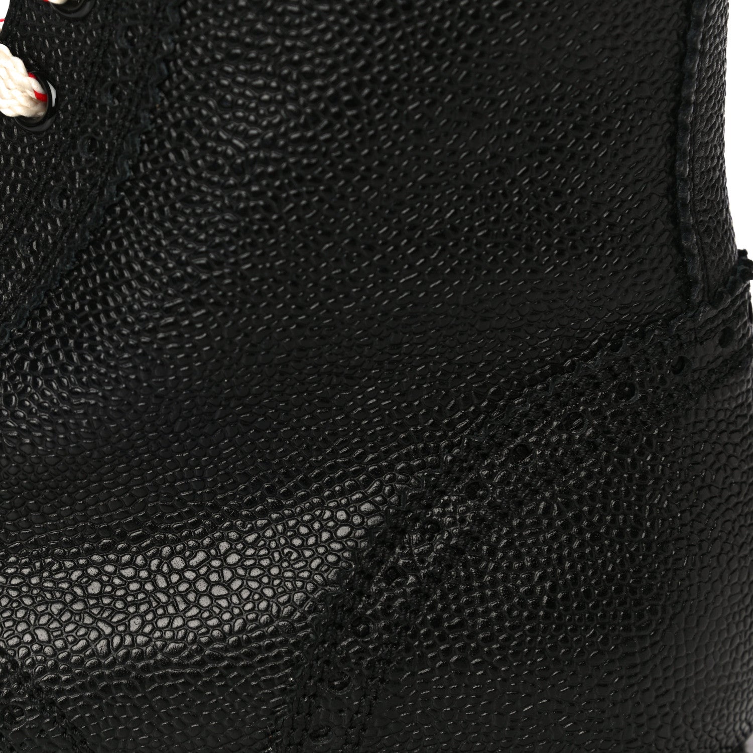 Gucci Grained Calfskin Mens Brogue Wingtip Lug Sole Boots 8 Black 10 of 12