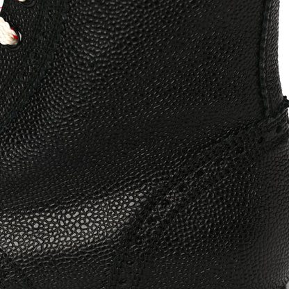 Gucci Grained Calfskin Mens Brogue Wingtip Lug Sole Boots 8 Black 10 of 12
