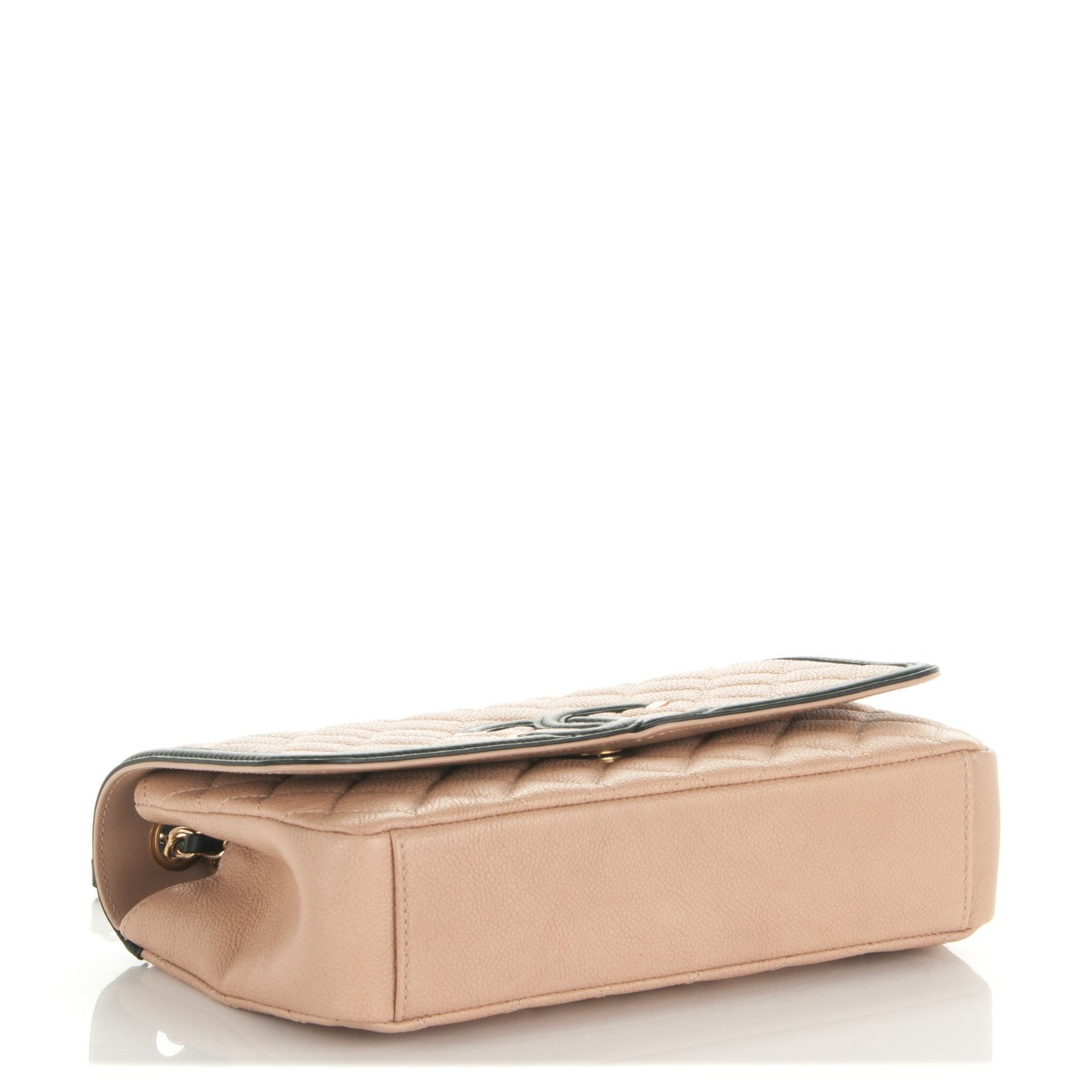 Caviar Quilted Medium CC Filigree Flap Beige Black