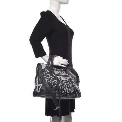 Balenciaga Agneau Arena Graffiti All Over Classic Hardware City Gris Fossile White 2 of 11