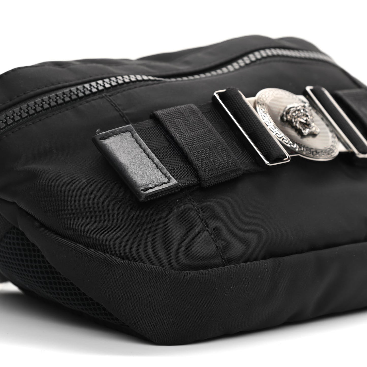 Nylon Palazzo Medusa Belt Bag Black