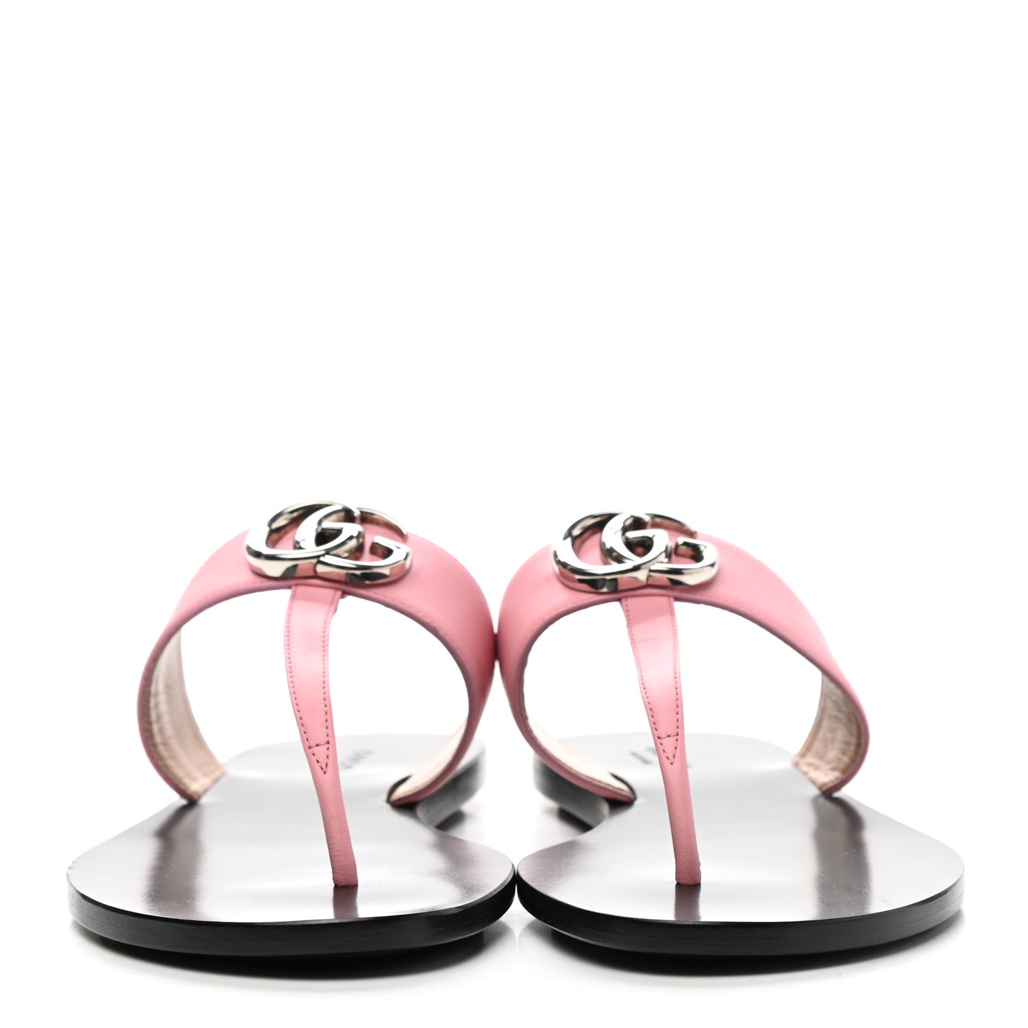 Gucci Calfskin GG Marmont Thong Sandals 37 Wild Rose 2 of 10