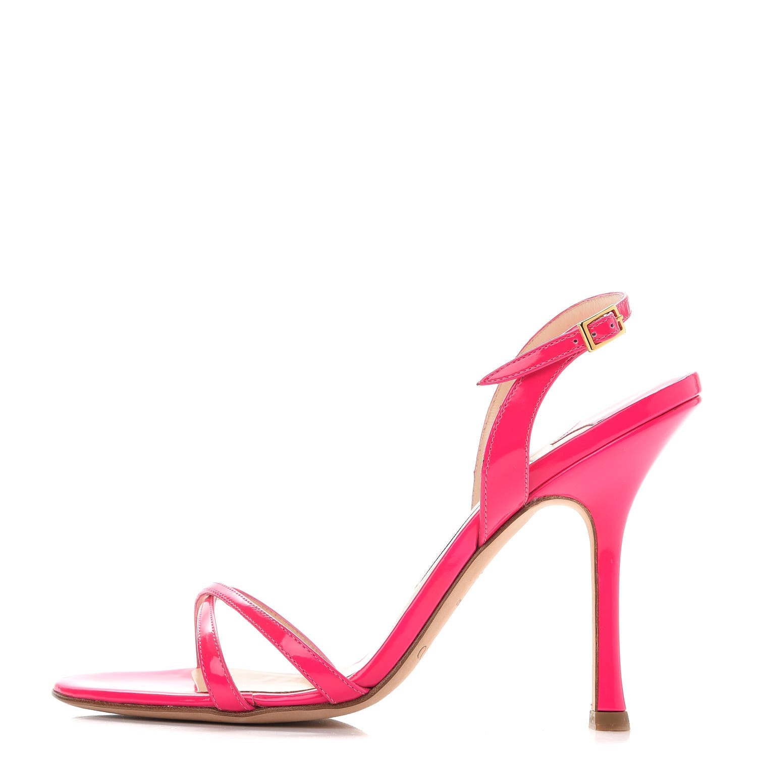 Jimmy Choo Patent India Sandals 38 Pink 1 of 10