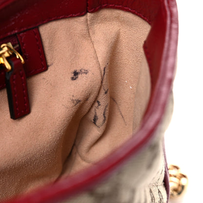 Gucci Monogram Azalea Calfskin Matelasse Diagonal Small GG Marmont Shoulder Bag Beige Ebony New Cherry Red 25 of 29