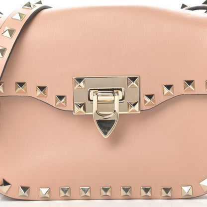 Valentino Garavani Vitello Small Rockstud Flap Saddle Bag Soft Noisette 7 of 9