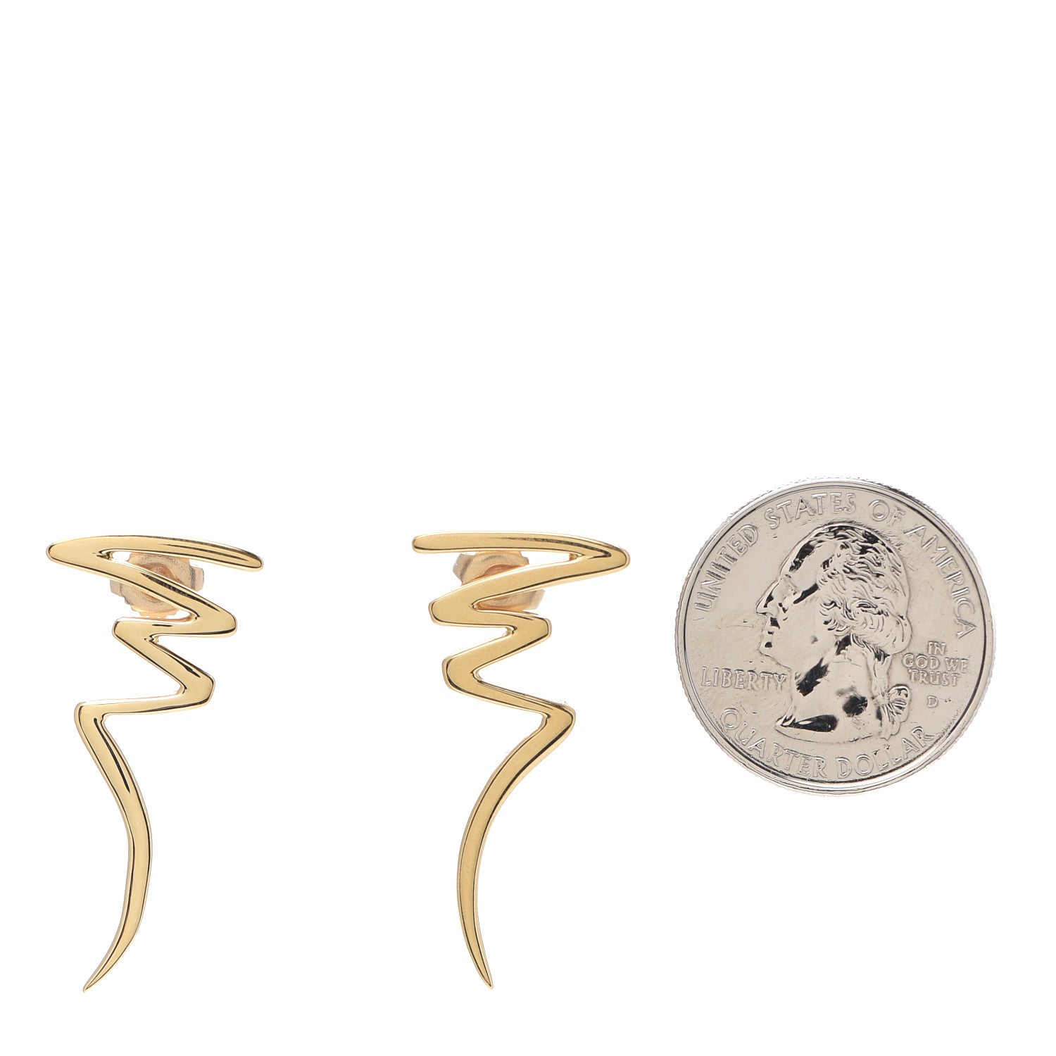 Tiffany 18K Yellow Gold Paloma Picasso Scribbles Earrings 2 of 5