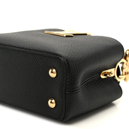 Louis Vuitton Taurillon Embellished Flower Handle Capucines Mini Black 9 of 9