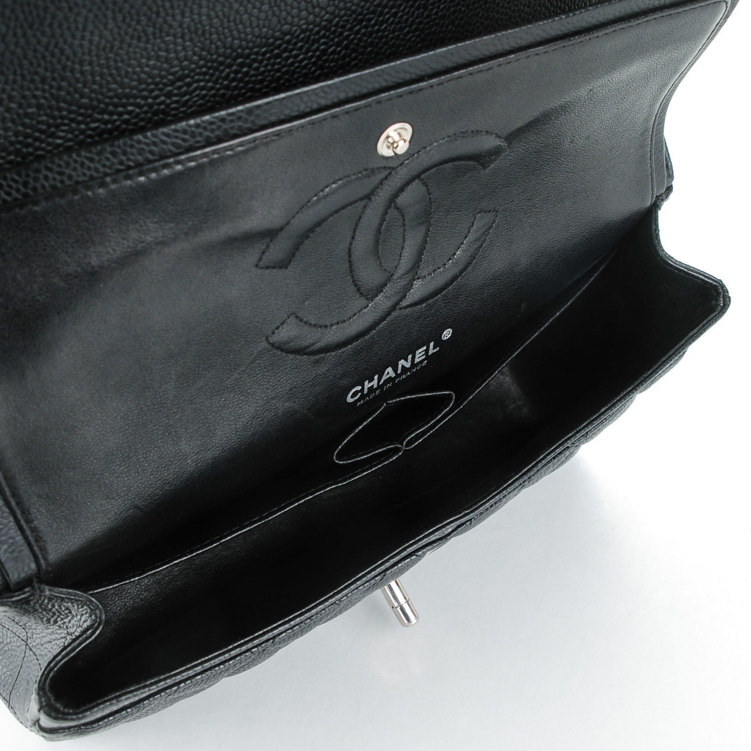 Chanel Caviar Quilted Medium Double Flap Bijoux Chain Black 5 of 8