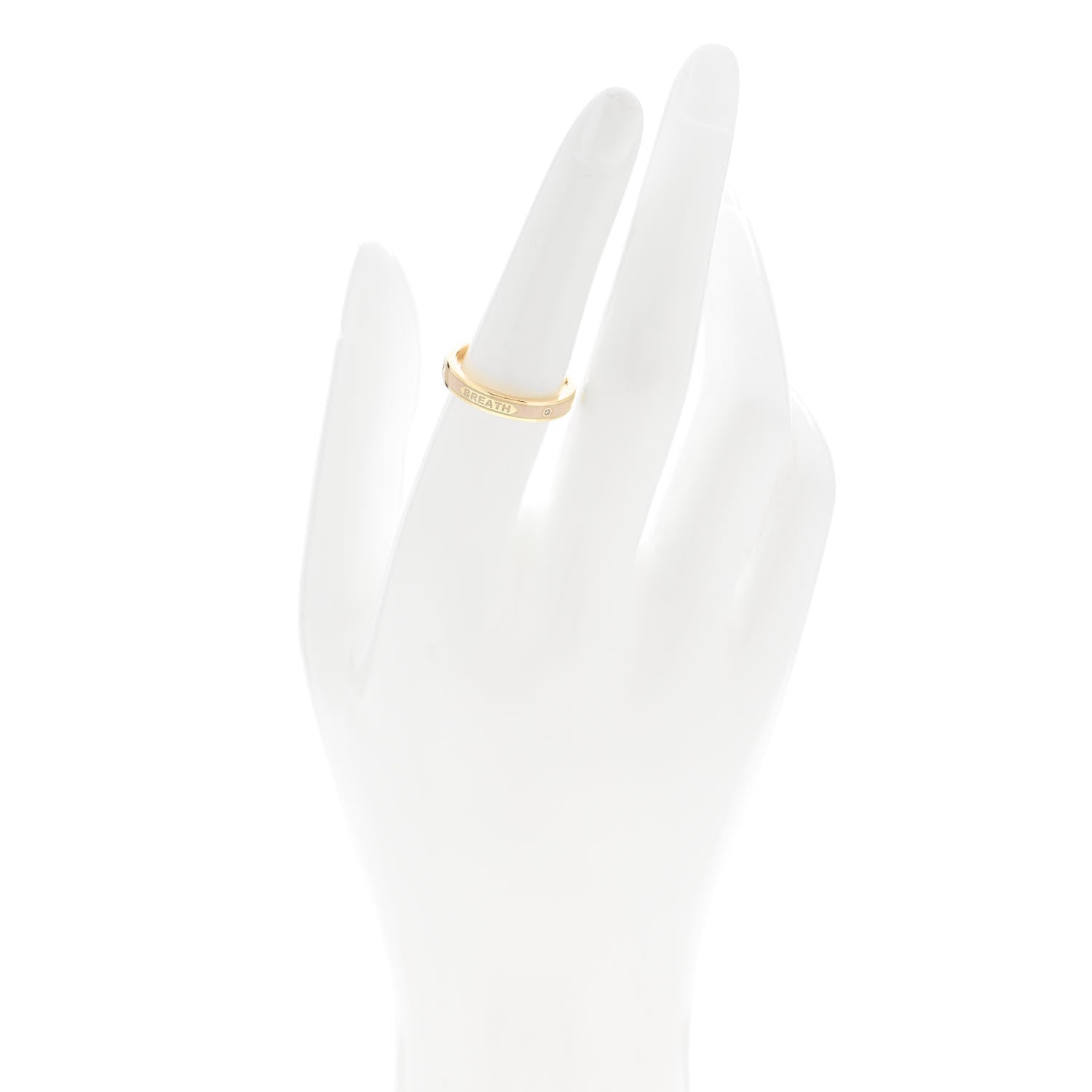 Foundrae 18K Yellow Gold Champleve Enamel Thin Passion Band Ring 54 7 White 2 of 6