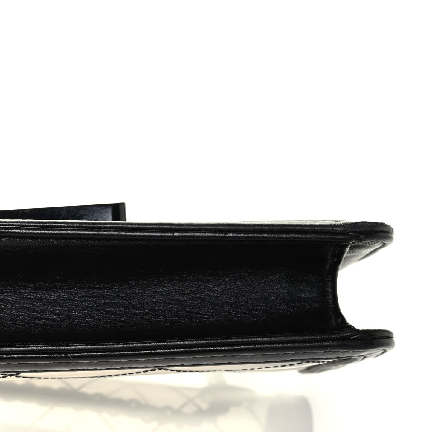 PVC Lambskin Quilted Mini Beauty Lock Flap Black