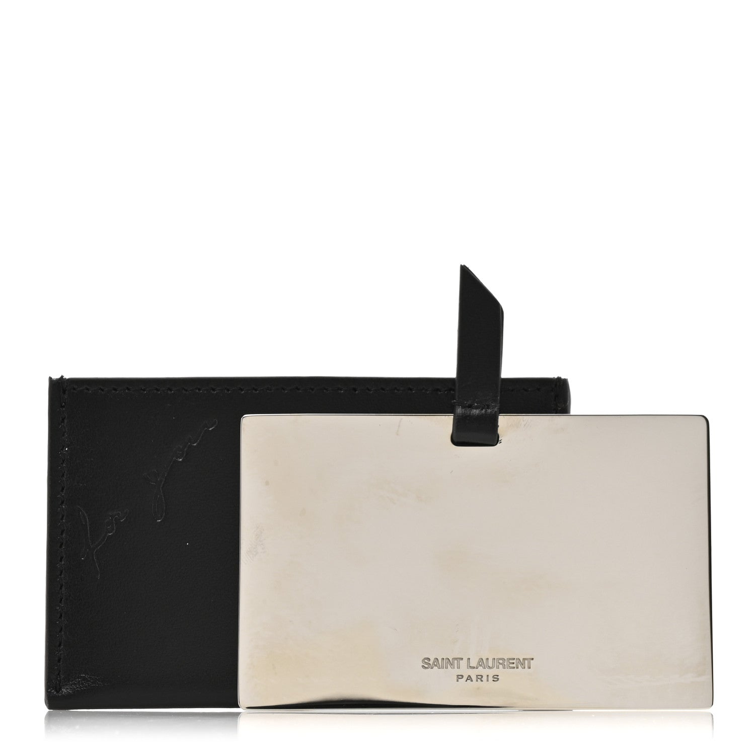 Saint Laurent Smooth Calfskin For You Mirror Card Case Black 3 of 8