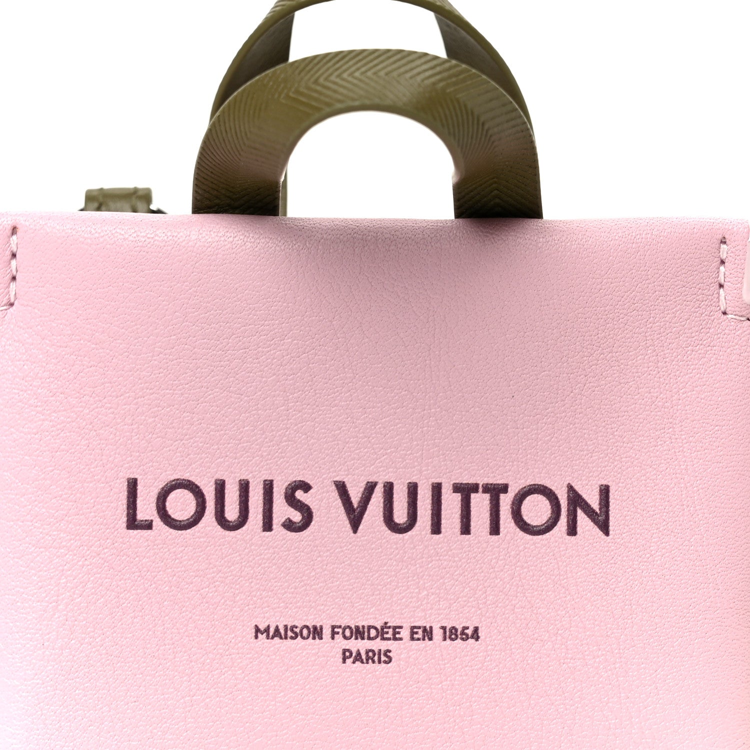 Louis Vuitton Calfskin Mini Shopper Bag Charm Pink 7 of 8