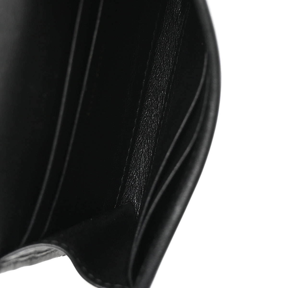 Nappa Matelasse Flap Card Holder Black