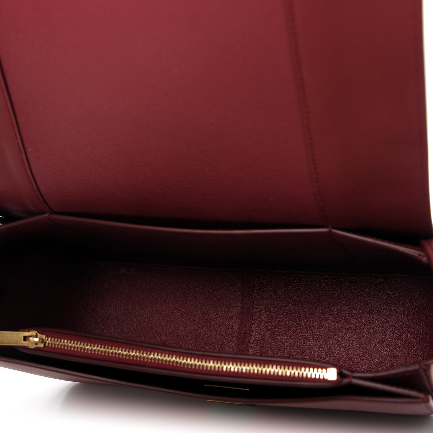 Shiny Smooth Calfskin Medium Frame Shoulder Bag Ruby Nude
