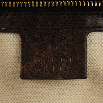 Gucci Guccissima Medium Cathrine Dome Satchel Dark Brown 5 of 7