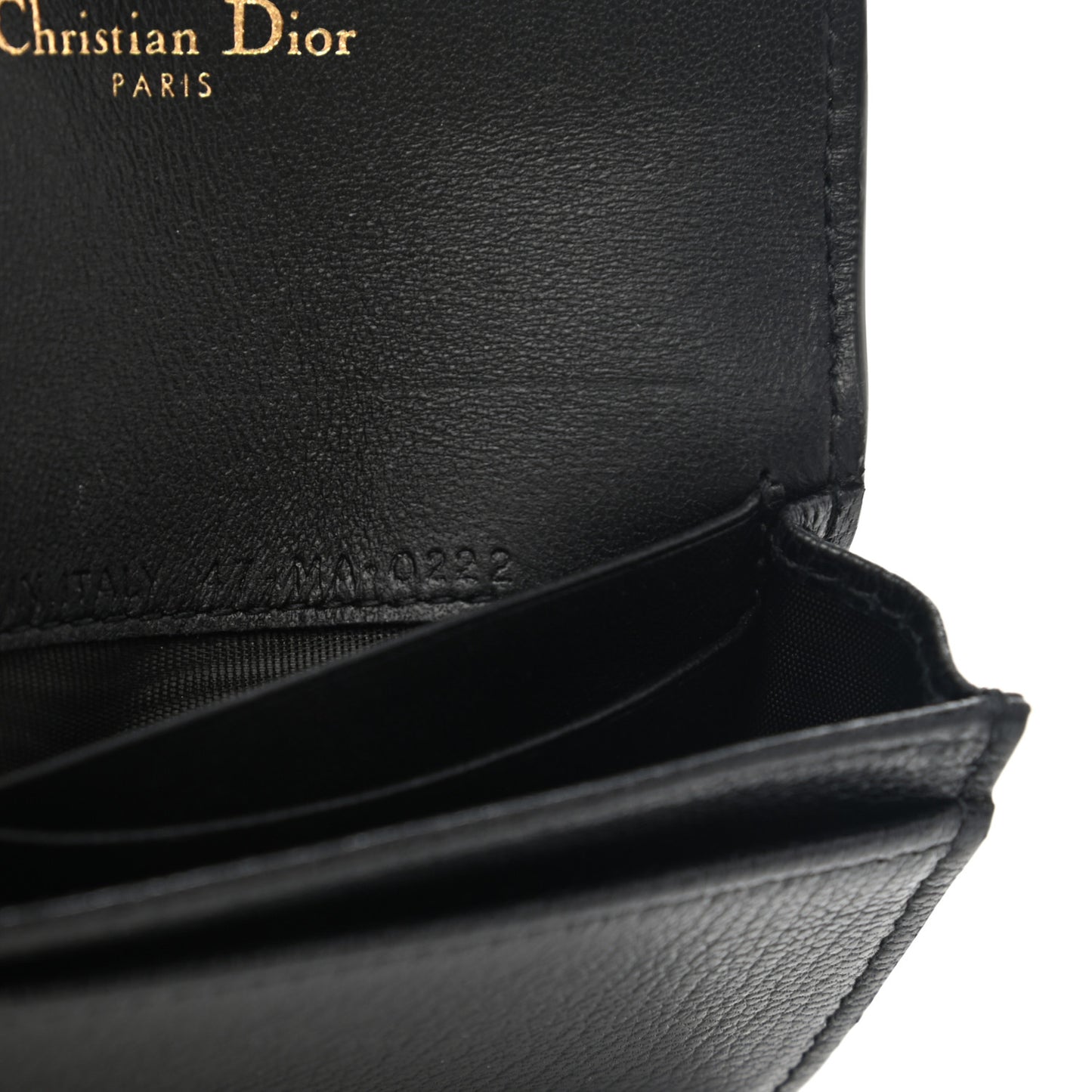 Goatskin Saddle Card Holder Black