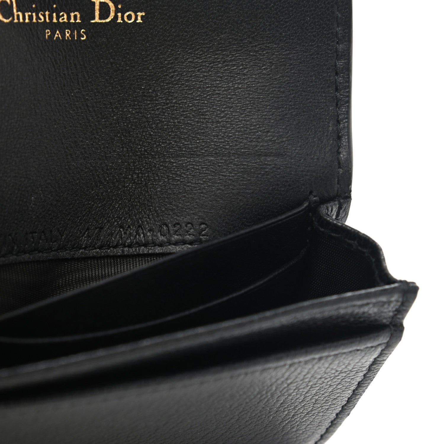 Christian Dior Goatskin Saddle Card Holder Black 8 of 10