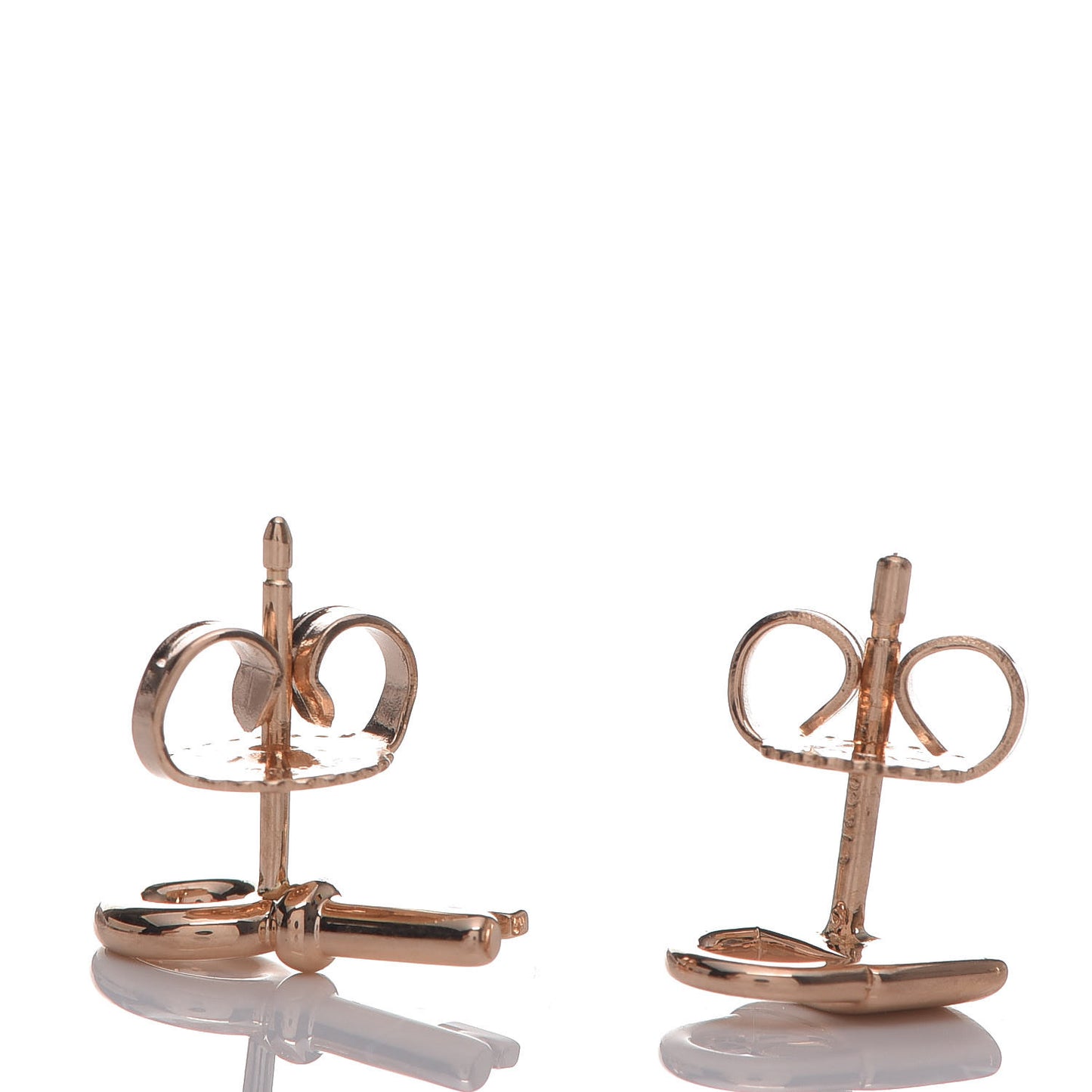 18K Rose Gold Mini Key and Lock Earrings