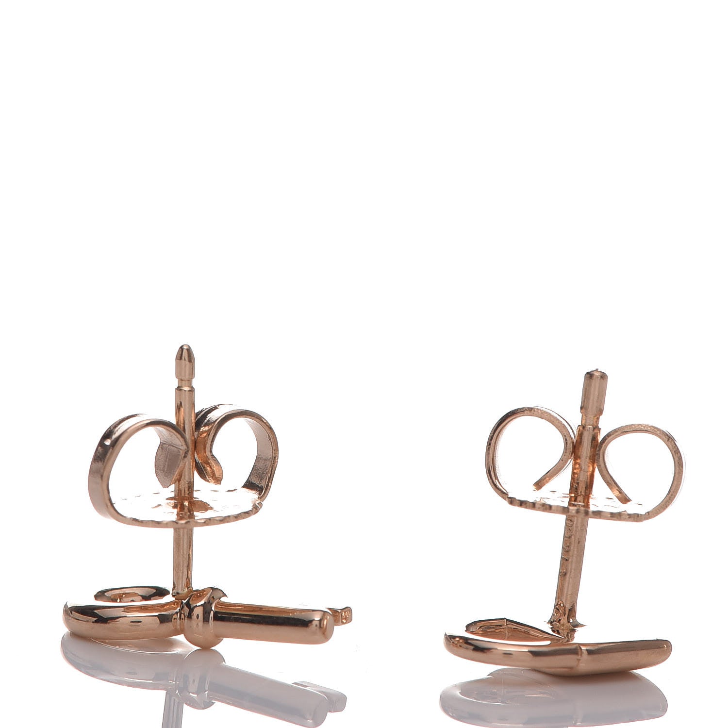 Tiffany 18K Rose Gold Mini Key and Lock Earrings 6 of 6